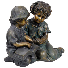 Metal craft bronze children kids sculptures